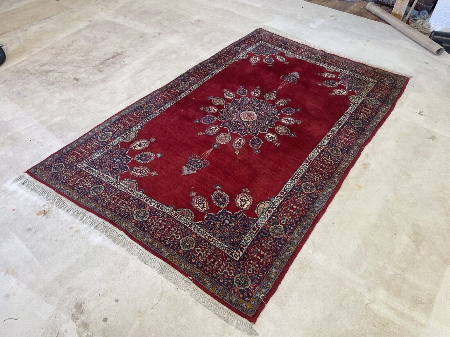 Orientteppich Kashmir 190 x 130 cm Wolle handgeknüpft