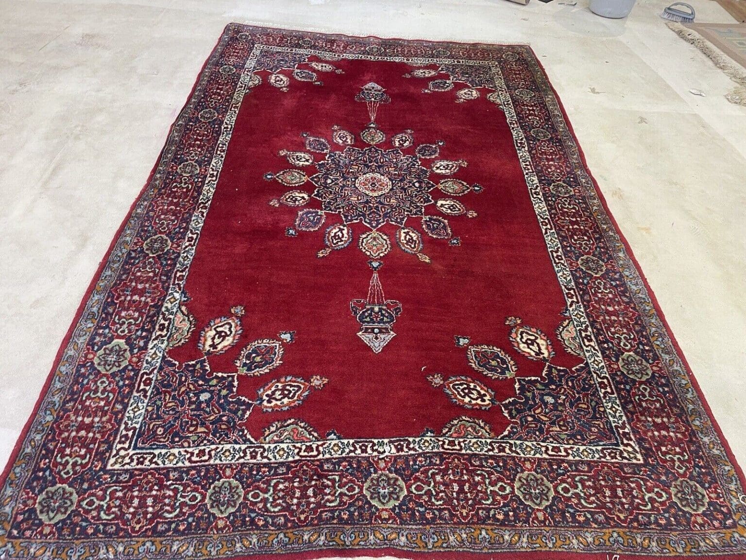Orientteppich Kashmir 190 x 130 cm Wolle handgeknüpft