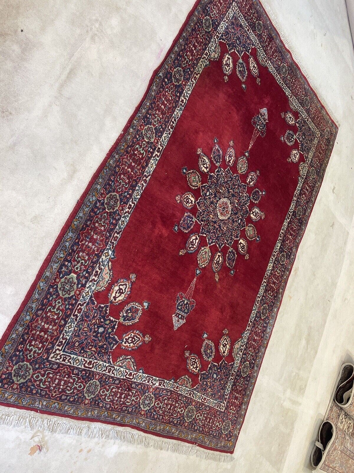 Orientteppich Kashmir 190 x 130 cm Wolle handgeknüpft