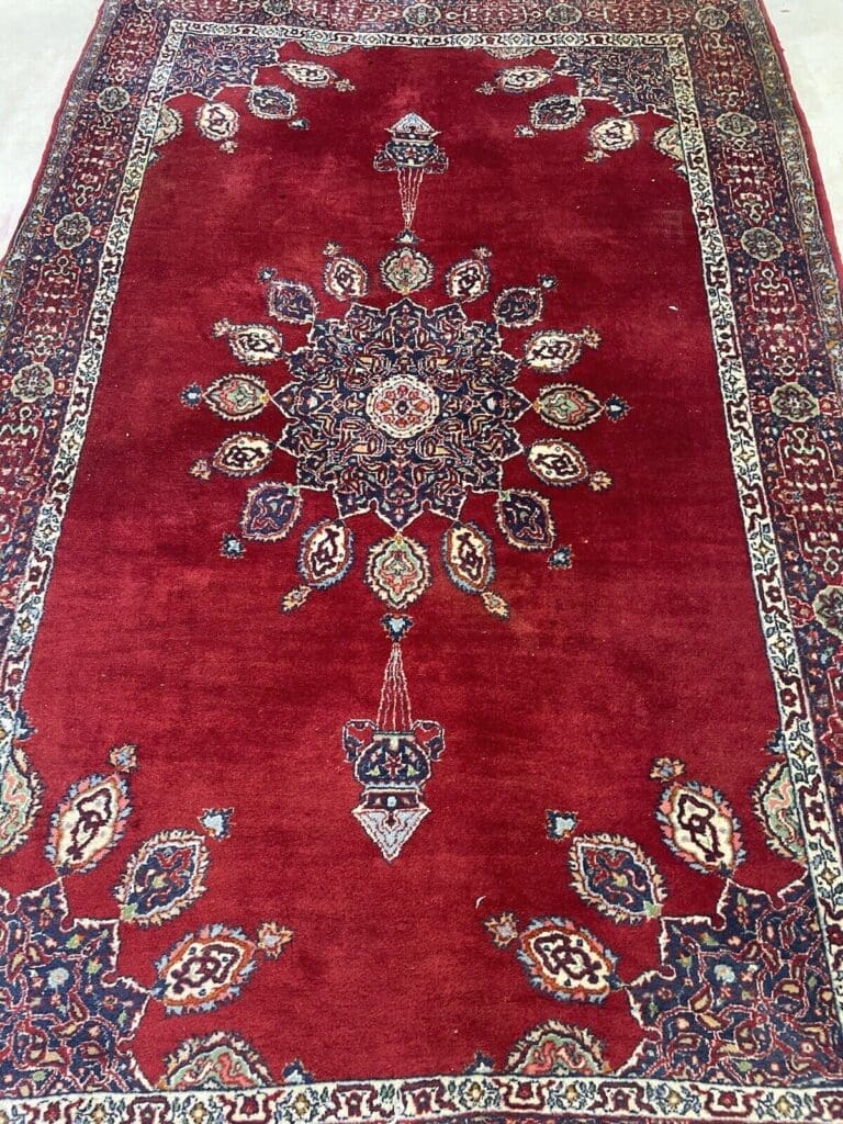 Orientteppich Kashmir 190 x 130 cm Wolle handgeknüpft