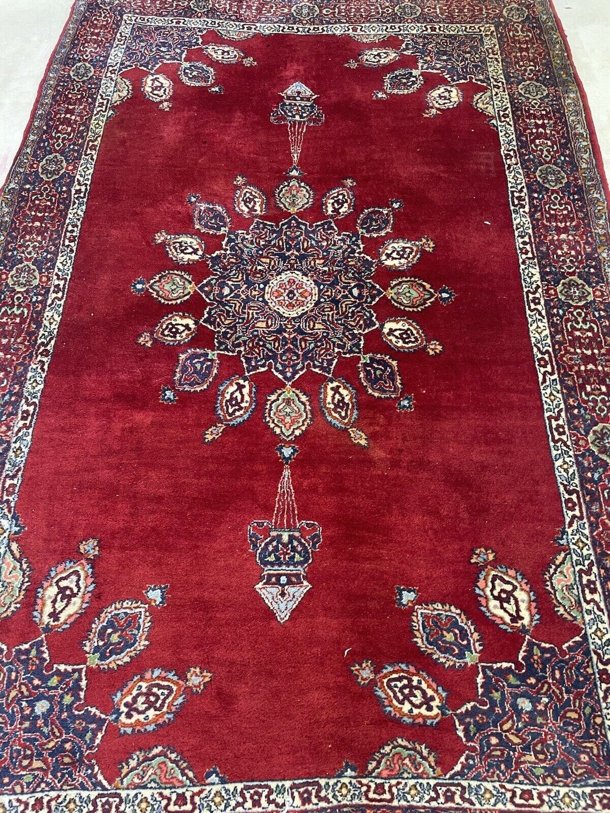 Orientteppich Kashmir 190 x 130 cm Wolle handgeknüpft