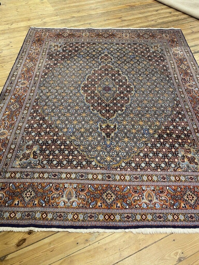 original-perserteppich-moud-mit-seide-quadratisch-240x190-cm-7mm-florhohe-1-6 Perserteppich Moud 240 x 190 cm Wolle handgeknüpft
