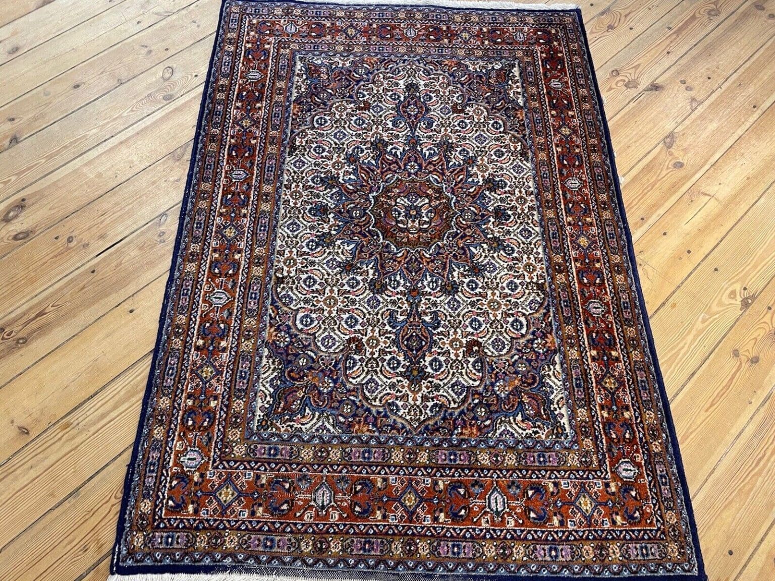 luxurioser-perserteppich-145x100-cm-herati-muster-100-baumwolle-fur-2 Perserteppich 145 x 100 cm Baumwolle handgeknüpft