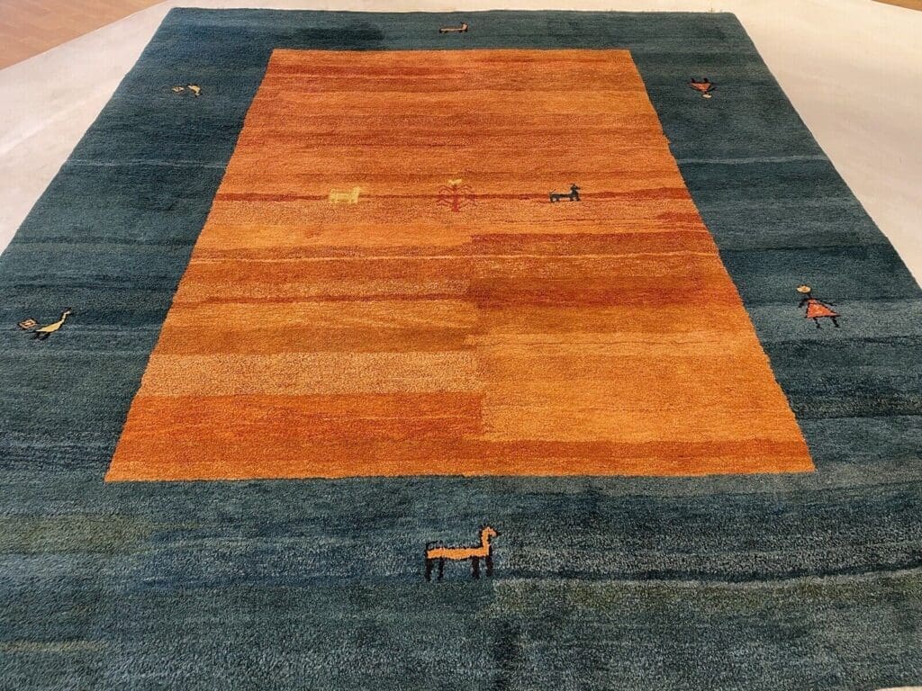 top-gabbeh-perserteppich-305x260-cm-handgeknupft-1aa-qualitat-1-2 Perserteppich Gabbeh 305x260 cm Schurwolle handgeknüpft