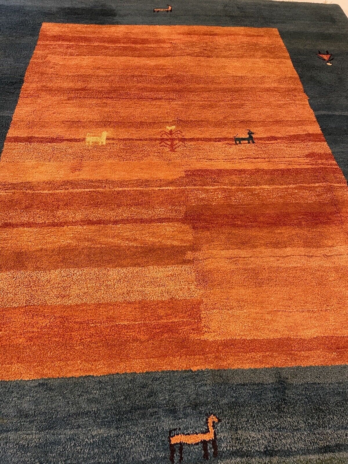 top-gabbeh-perserteppich-305x260-cm-handgeknupft-1aa-qualitat-1-6 Perserteppich Gabbeh 305x260 cm Schurwolle handgeknüpft