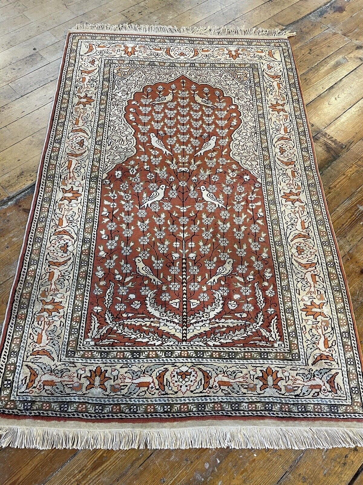 Orientteppich Kayseri 147x87 cm Seide handgeknüpft