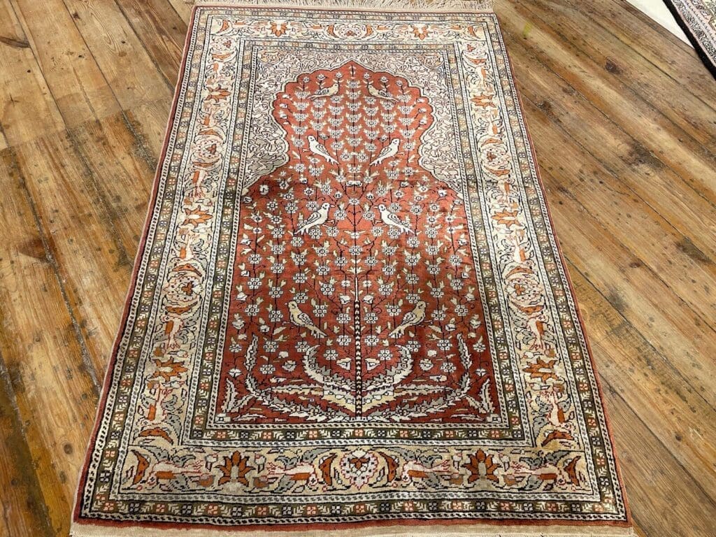 Orientteppich Kayseri 147x87 cm Seide handgeknüpft
