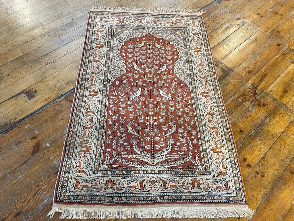 Orientteppich Kayseri 147x87 cm Seide handgeknüpft