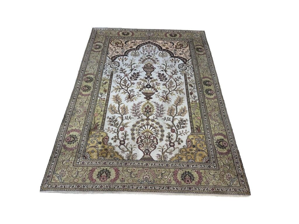 Perserteppich Kaschmir 180 x 120 cm Seide handgeknüpft