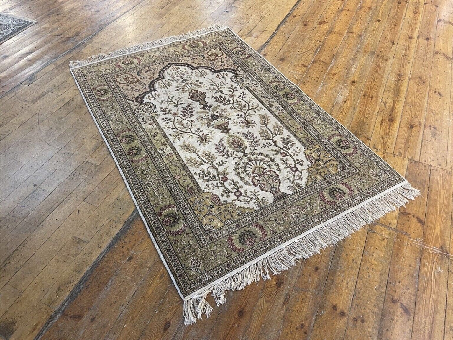 Perserteppich Kaschmir 180 x 120 cm Seide handgeknüpft