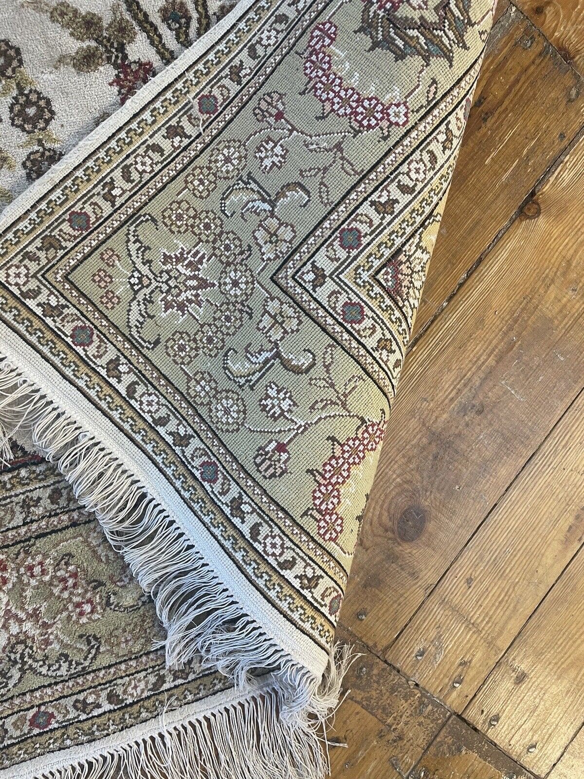 Perserteppich Kaschmir 180 x 120 cm Seide handgeknüpft