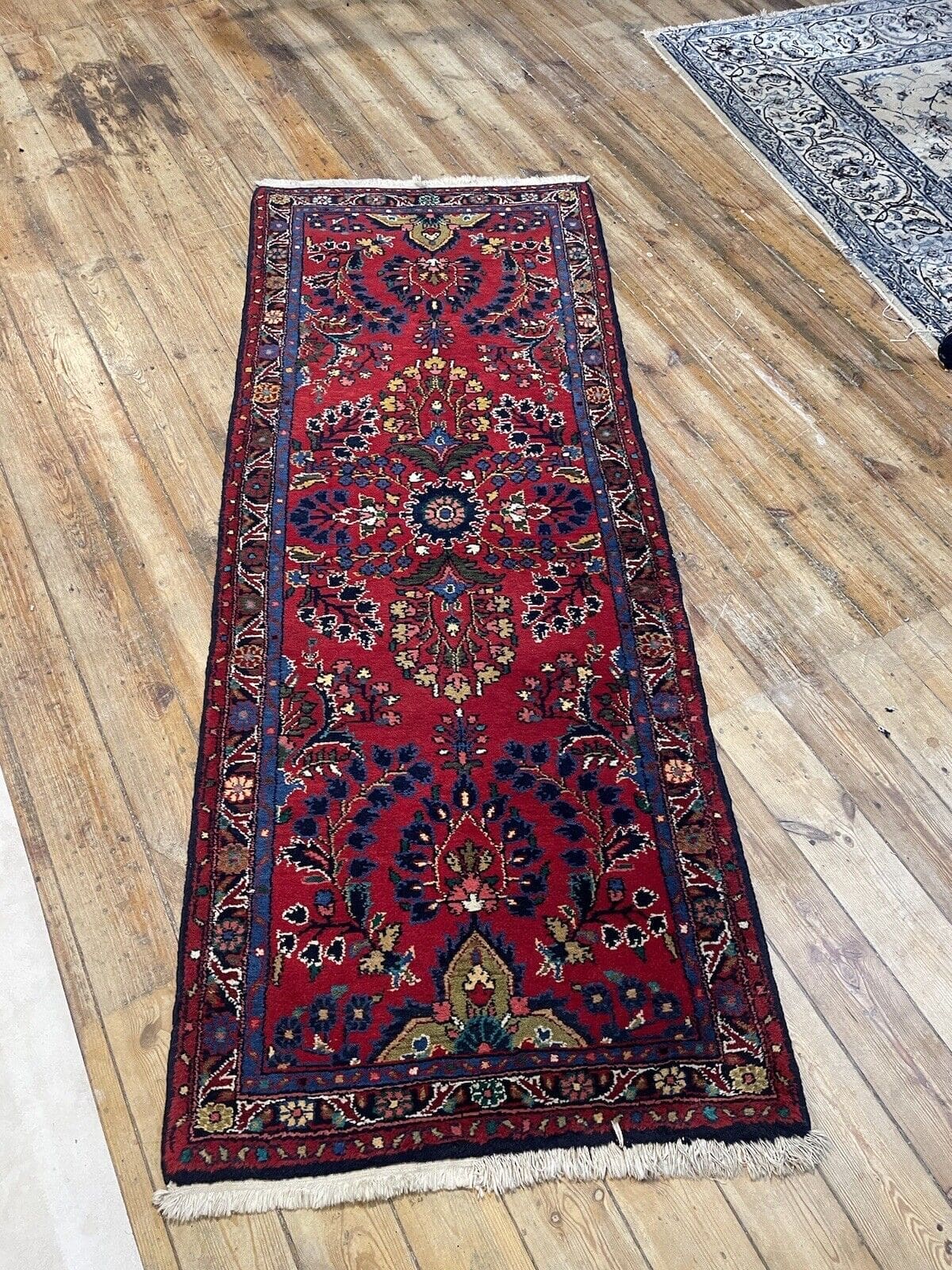 Perserteppich Sarough 220 x 85 cm Wolle handgeknüpft