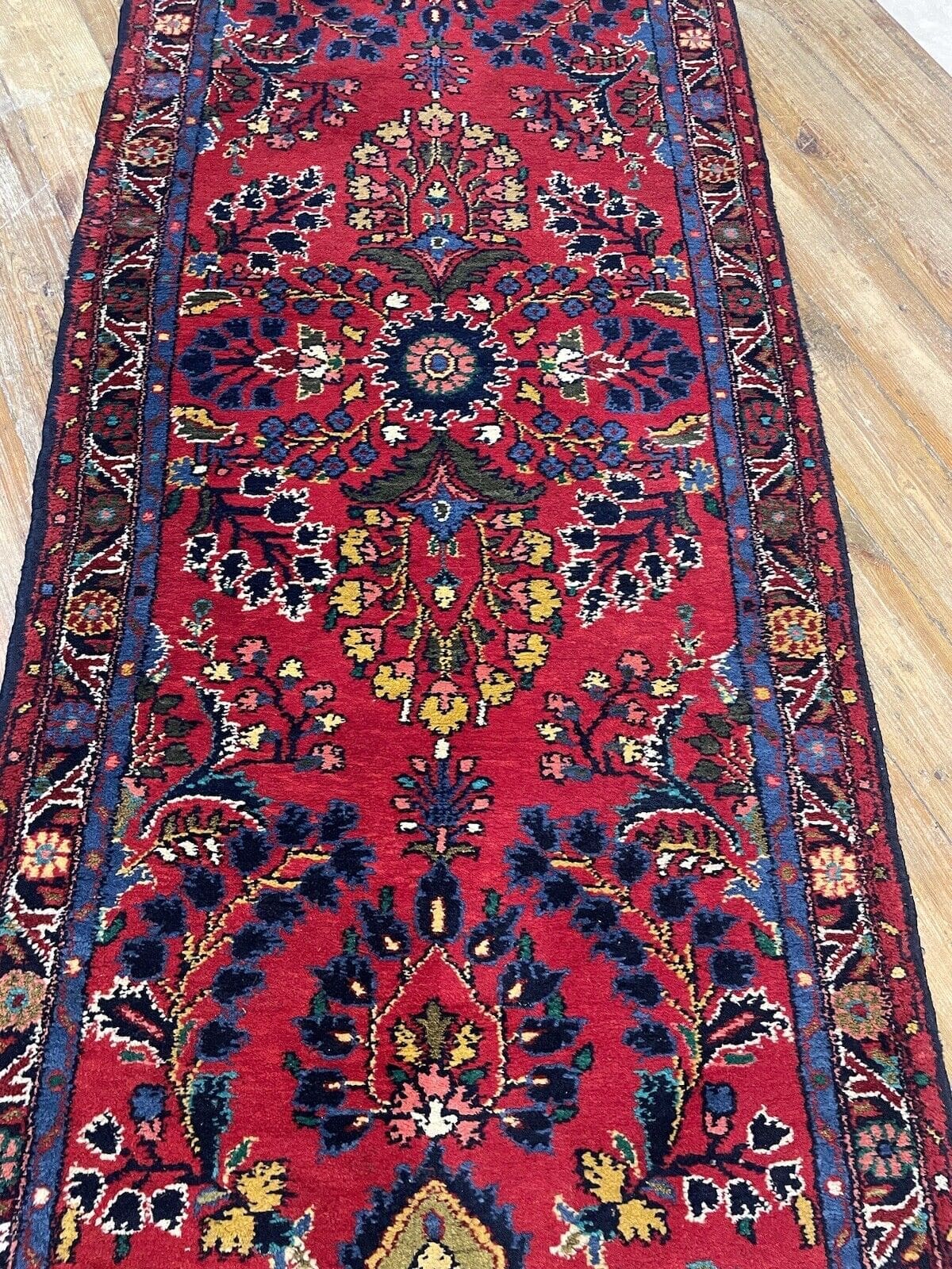 Perserteppich Sarough 220 x 85 cm Wolle handgeknüpft