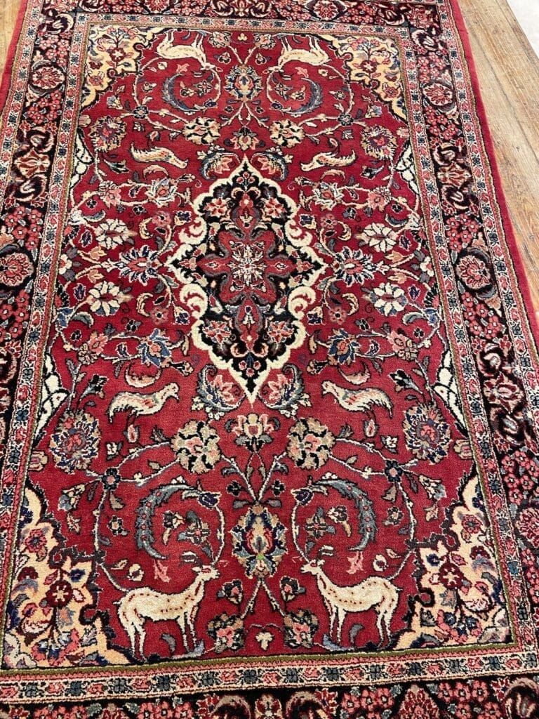 Perserteppich Sarough 200 x 120 cm Wolle handgeknüpft