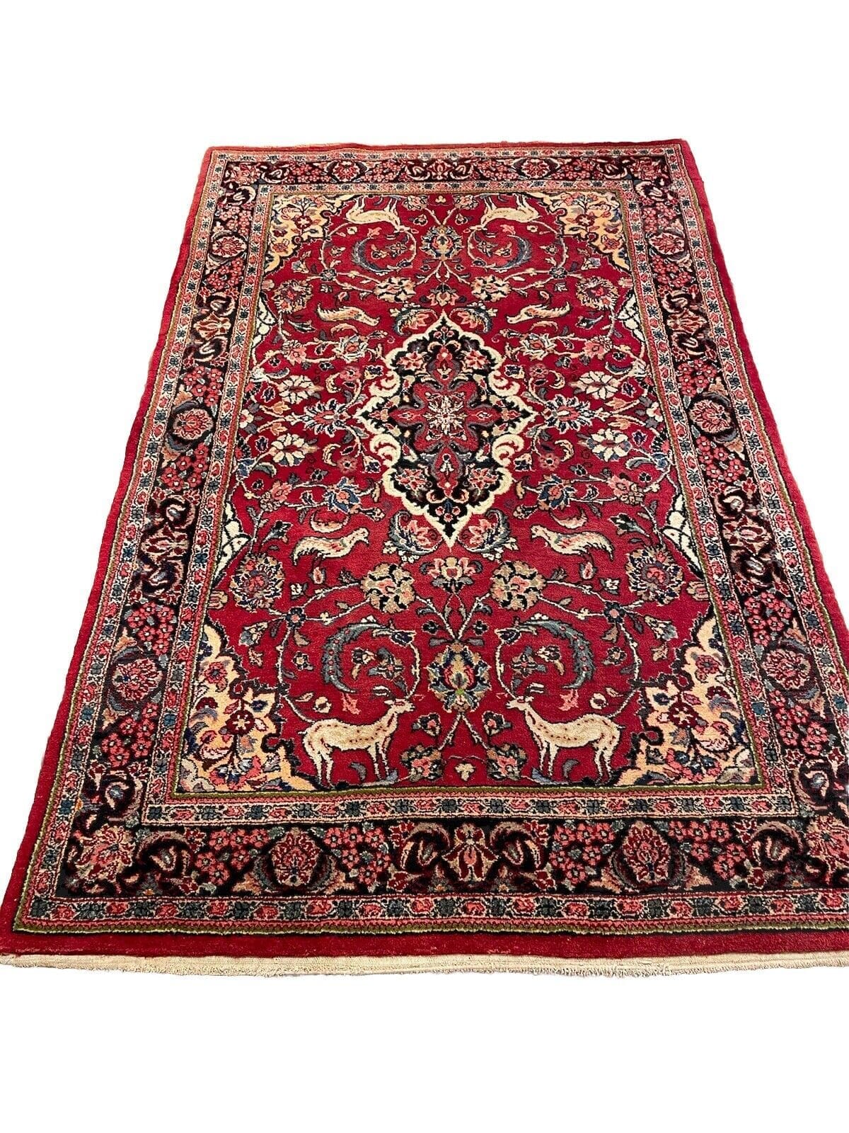 Perserteppich Sarough 200 x 120 cm Wolle handgeknüpft