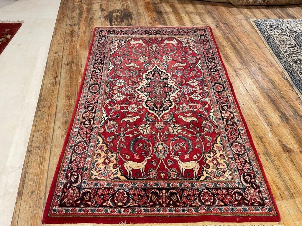 Perserteppich Sarough 200 x 120 cm Wolle handgeknüpft