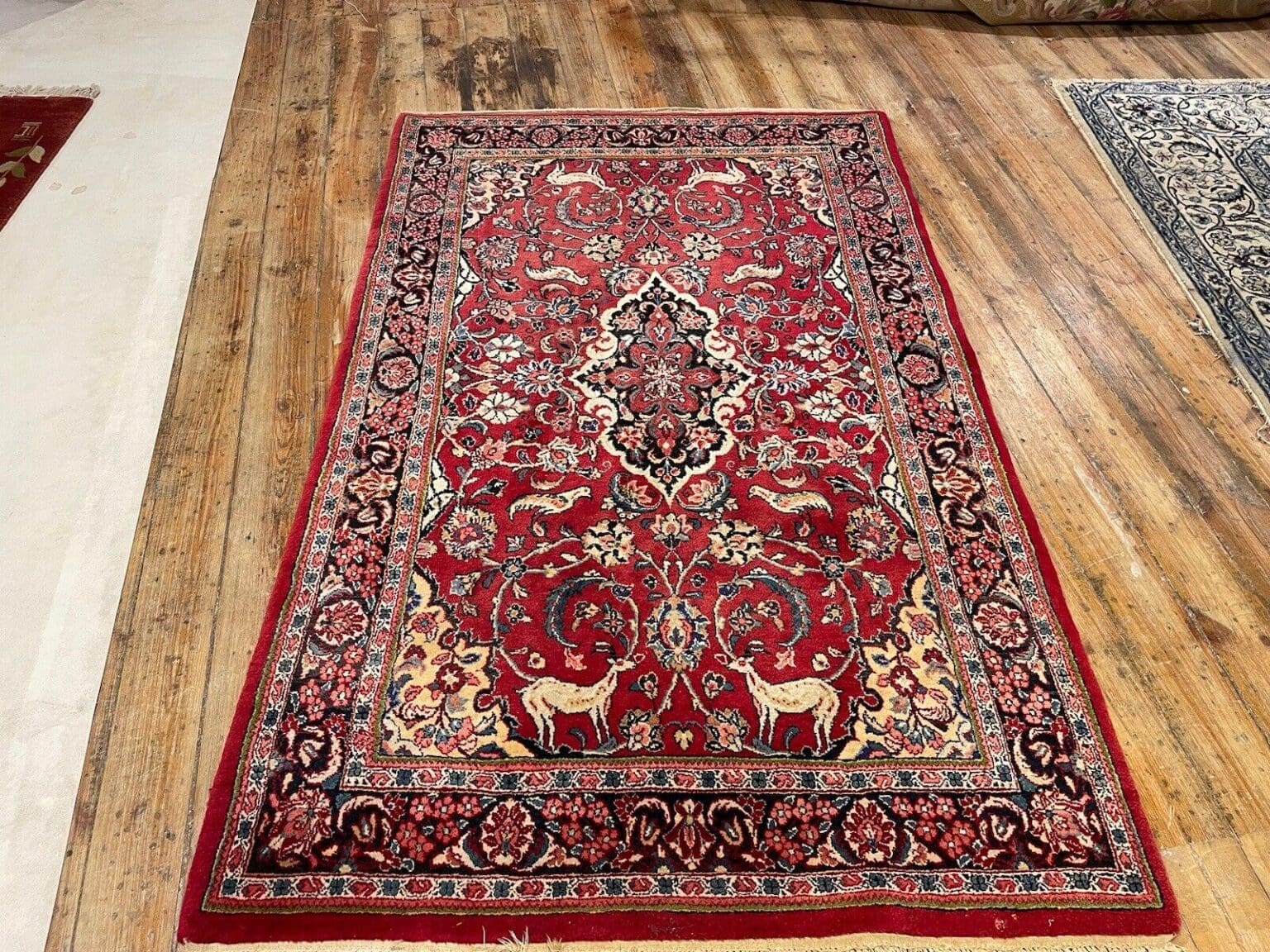 Perserteppich Sarough 200 x 120 cm Wolle handgeknüpft