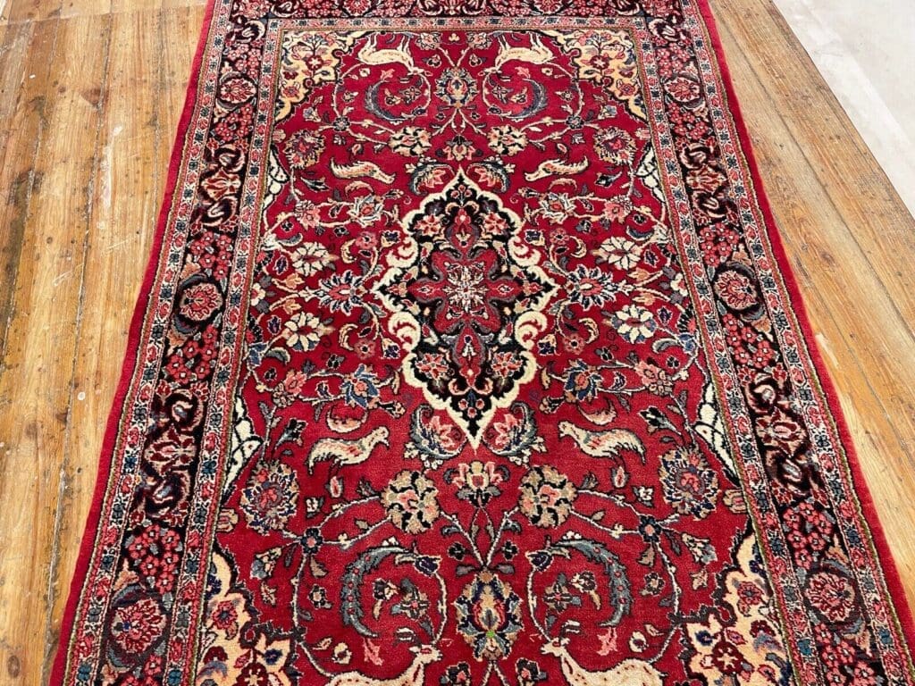 Perserteppich Sarough 200 x 120 cm Wolle handgeknüpft