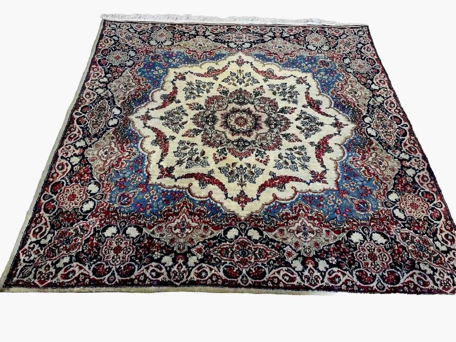 Perserteppich Kerman 180x180 cm Wolle handgeknüpft