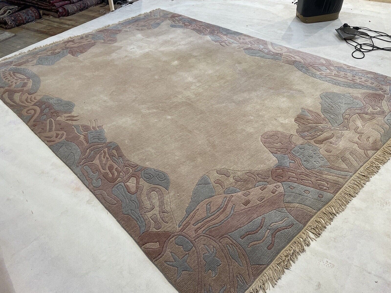 Orientteppich Nepal 350 x 250 cm Baumwolle handgeknüpft