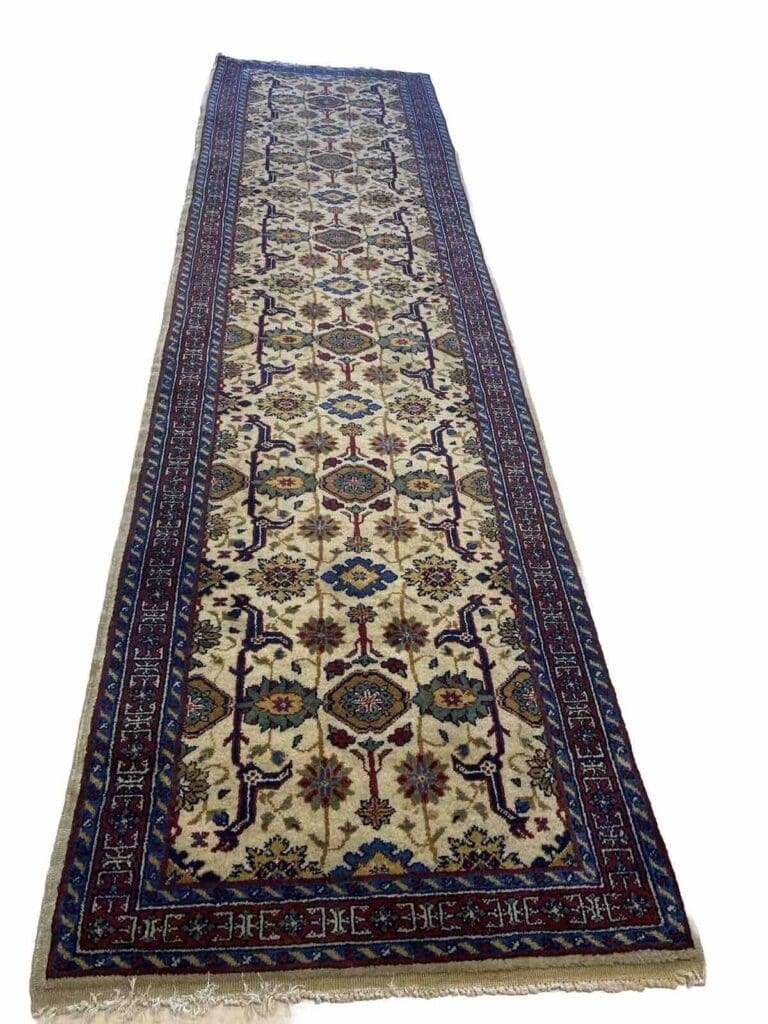 Orientteppich 343x95 cm Schurwolle handgeknüpft