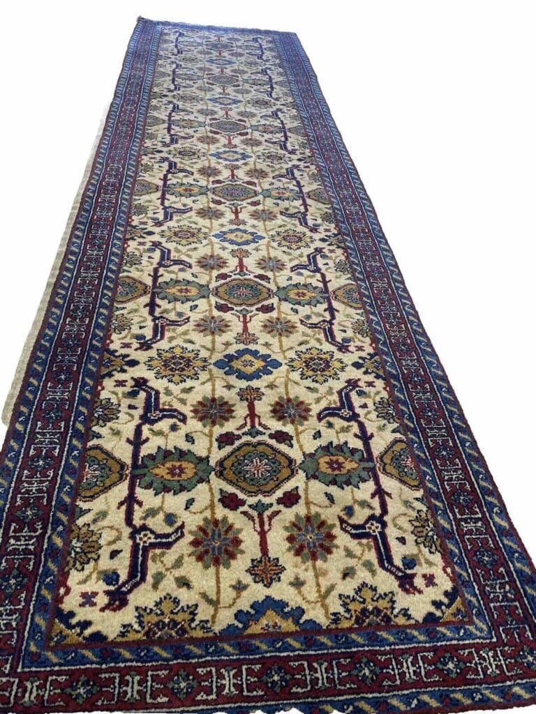 Orientteppich 343x95 cm Schurwolle handgeknüpft
