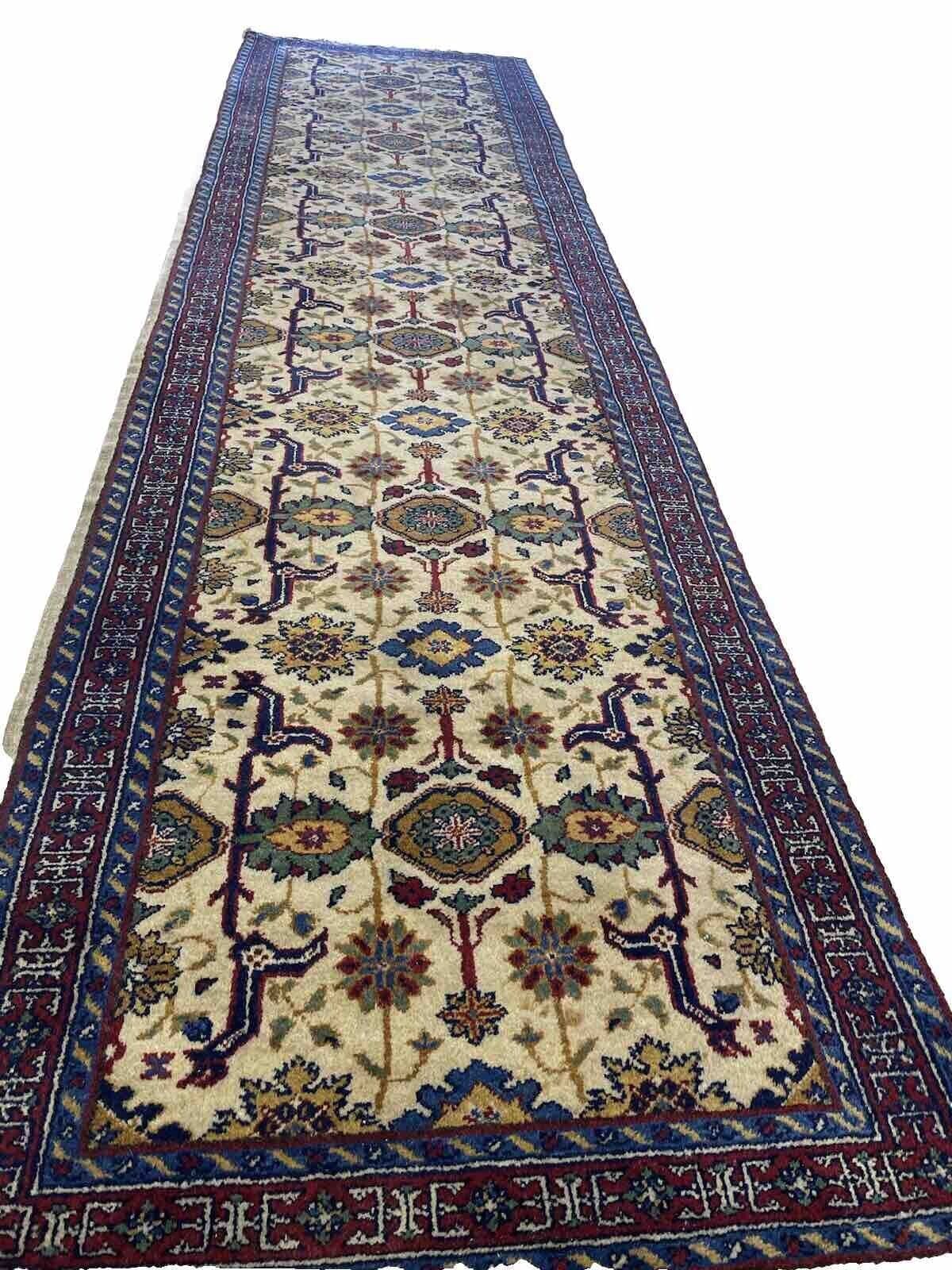 Orientteppich 343x95 cm Schurwolle handgeknüpft