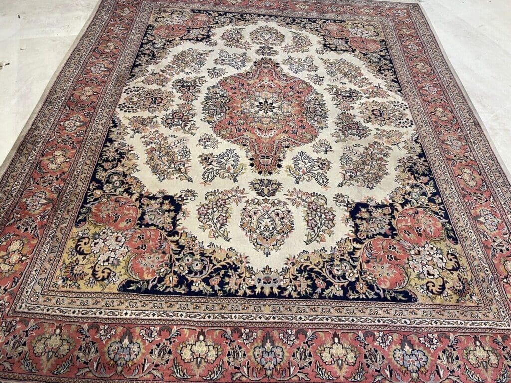 klassischer-kaschmir-perserteppich-300x250-handgeknupft-aus-reiner-3 Perserteppich Kaschmir 300 x 250 cm Wolle handgeknüpft