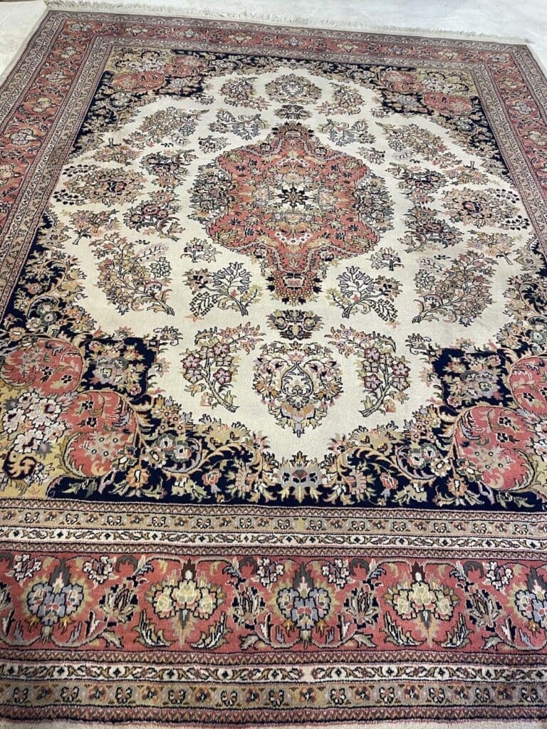 klassischer-kaschmir-perserteppich-300x250-handgeknupft-aus-reiner-6 Perserteppich Kaschmir 300 x 250 cm Wolle handgeknüpft