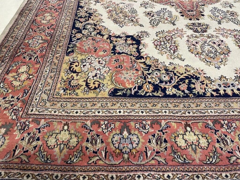 klassischer-kaschmir-perserteppich-300x250-handgeknupft-aus-reiner-8 Perserteppich Kaschmir 300 x 250 cm Wolle handgeknüpft