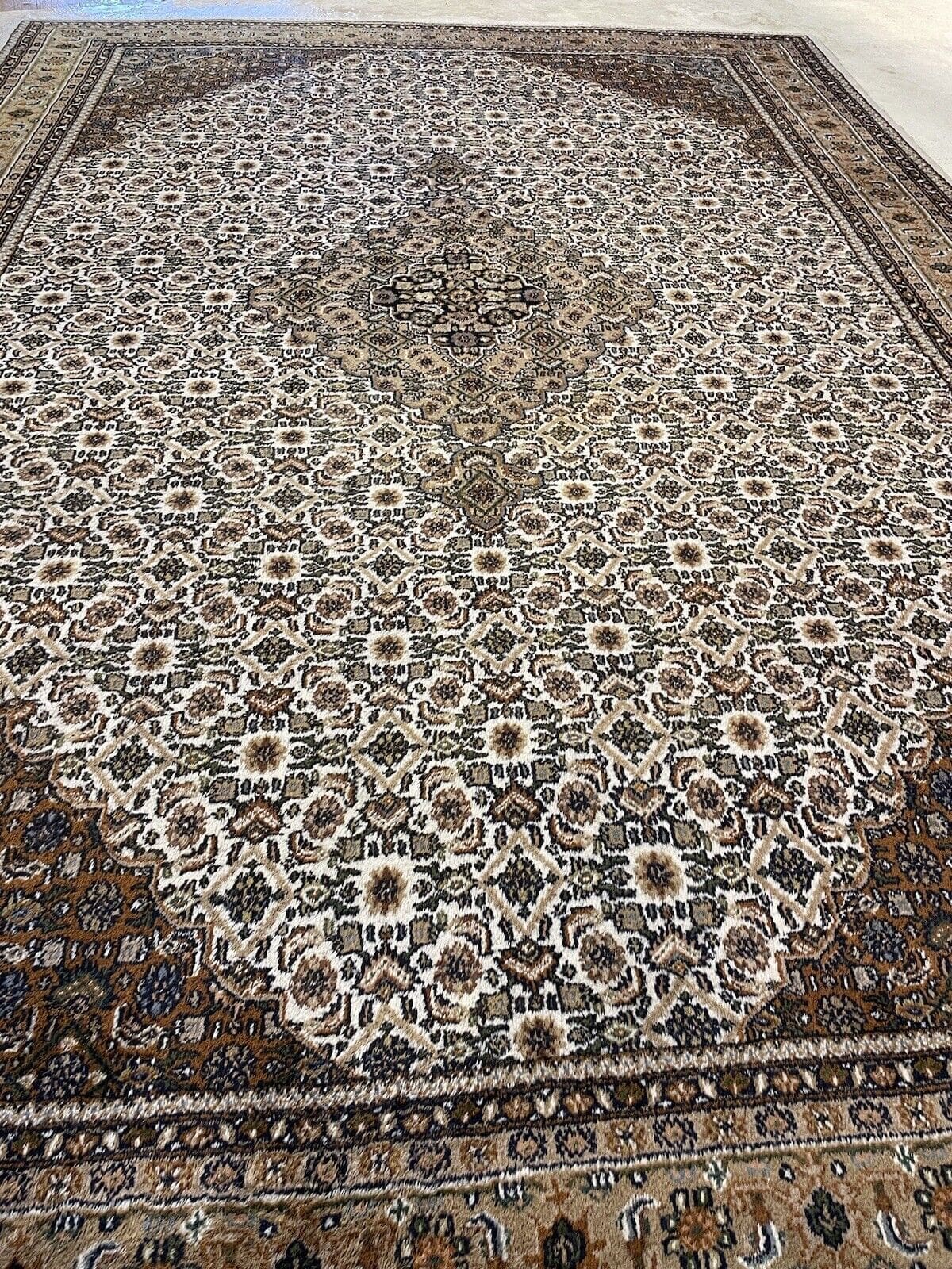 bijar-teppich-350x250-cm-12mm-florhohe-klassisches-herati-motiv-fur-4 Perserteppich Bijar 350 x 250 cm Wolle handgeknüpft