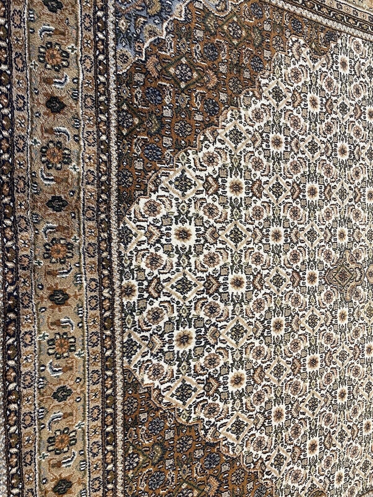 bijar-teppich-350x250-cm-12mm-florhohe-klassisches-herati-motiv-fur-5 Perserteppich Bijar 350 x 250 cm Wolle handgeknüpft