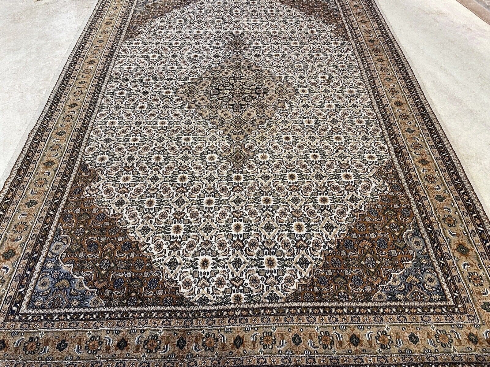 bijar-teppich-350x250-cm-12mm-florhohe-klassisches-herati-motiv-fur-8 Perserteppich Bijar 350 x 250 cm Wolle handgeknüpft
