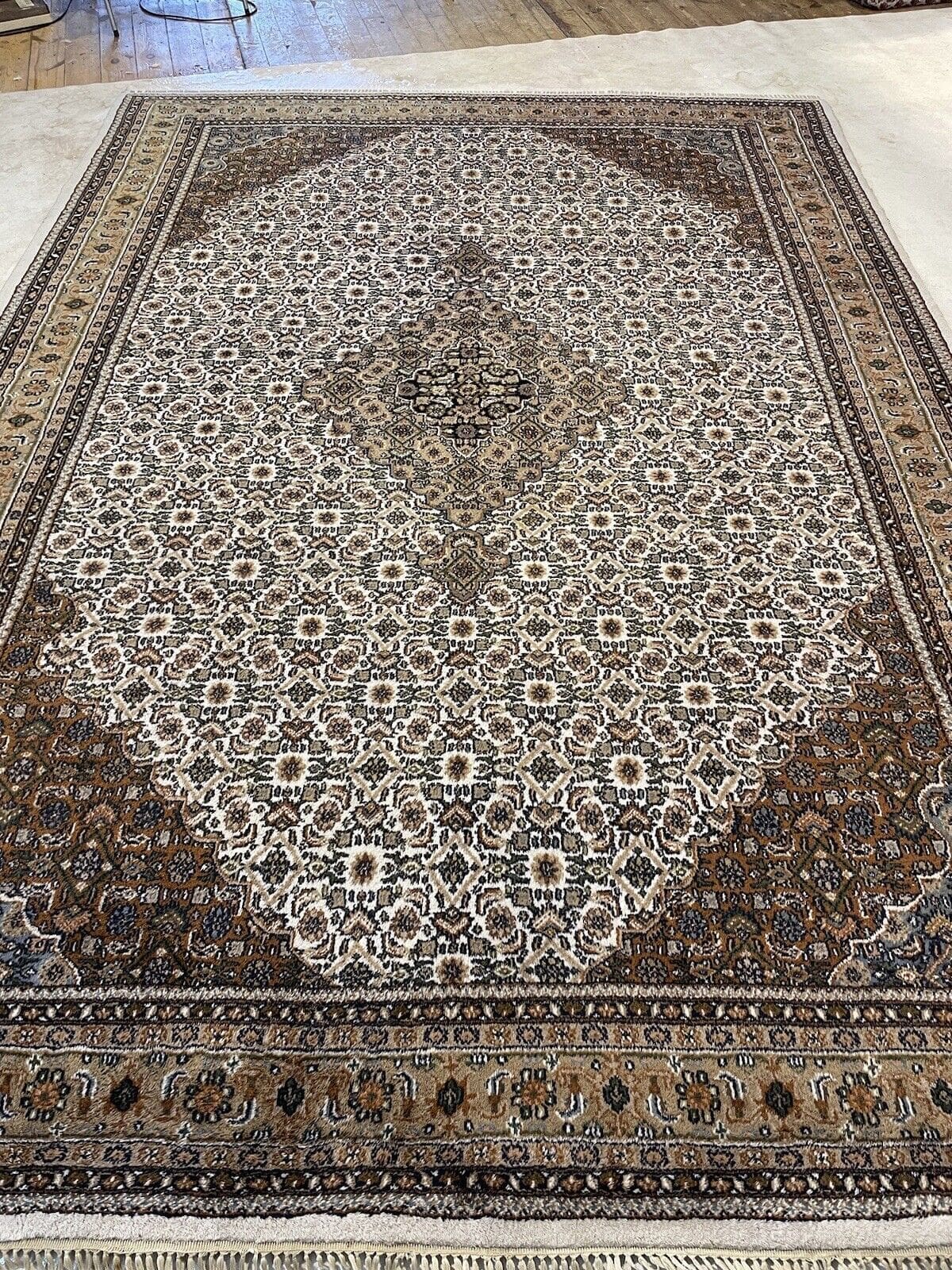 bijar-teppich-350x250-cm-12mm-florhohe-klassisches-herati-motiv-fur-9 Perserteppich Bijar 350 x 250 cm Wolle handgeknüpft