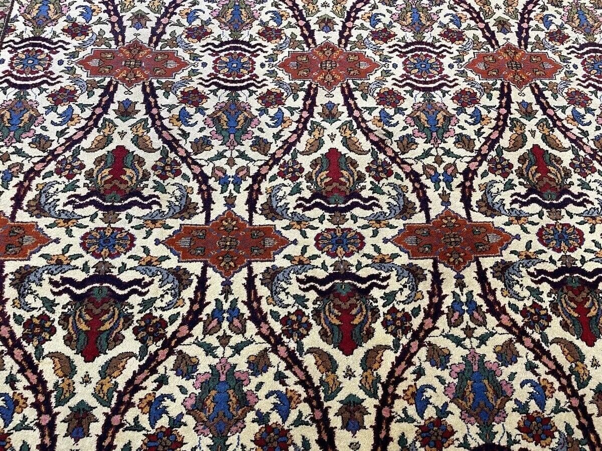 antiker-hochwertiger-perserteppich-maschad-420x290-cm-seltenes-design-mit-3 Perserteppich Maschad 420 x 290 cm Wolle handgeknüpft