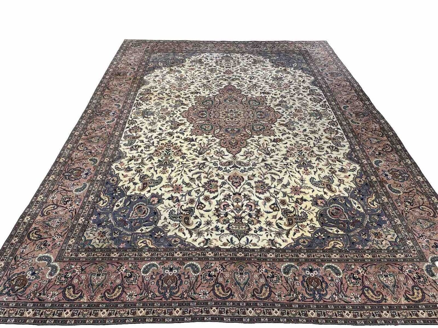 Perserteppich 350 x 250 cm Schurwolle handgeknüpft