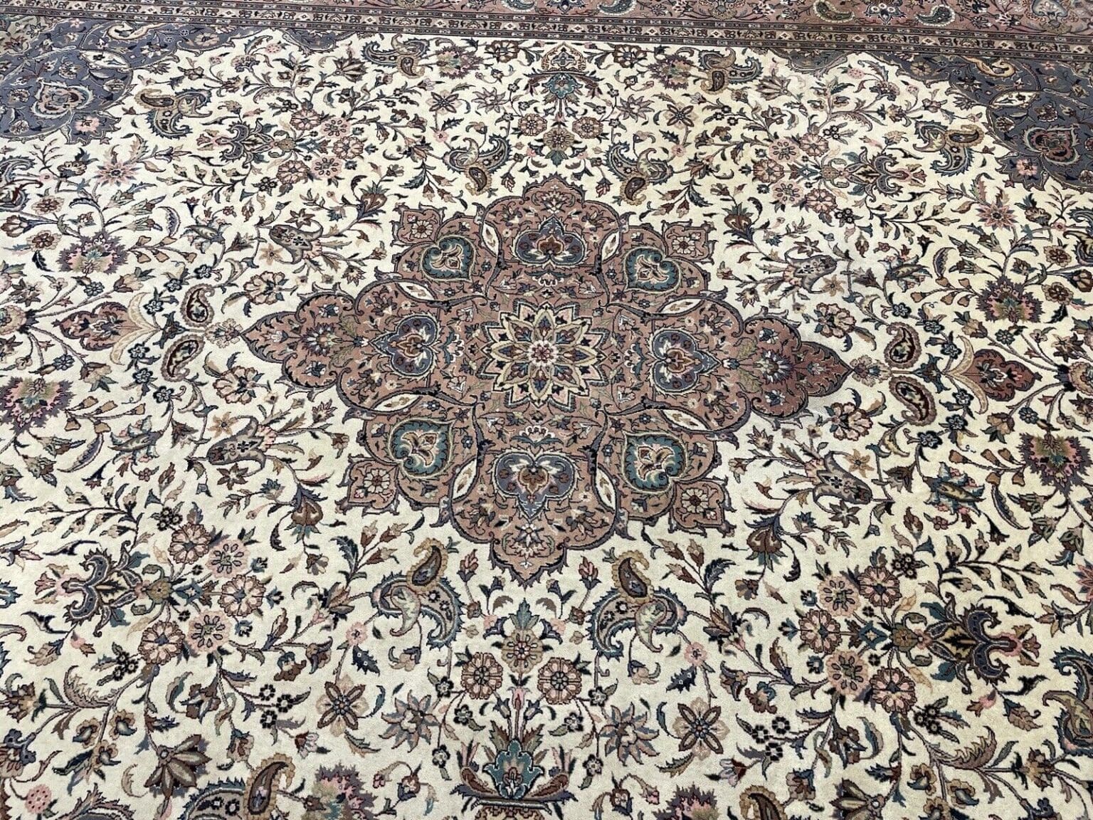 Perserteppich 350 x 250 cm Schurwolle handgeknüpft