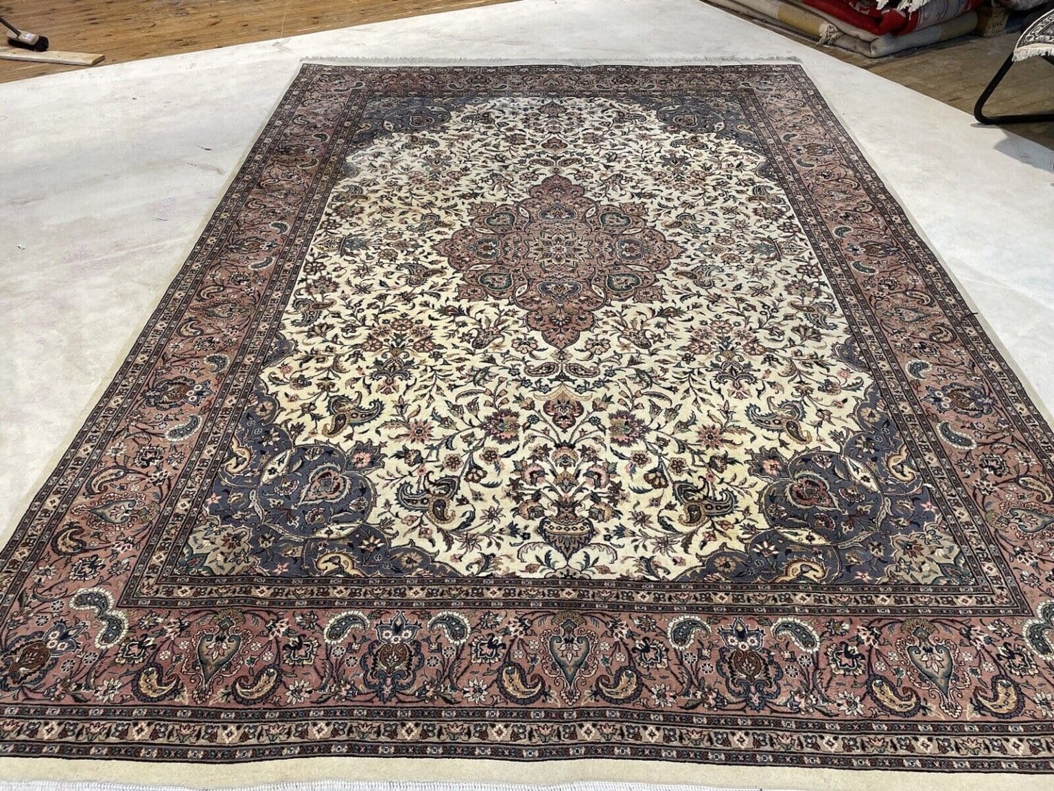 Perserteppich 350 x 250 cm Schurwolle handgeknüpft