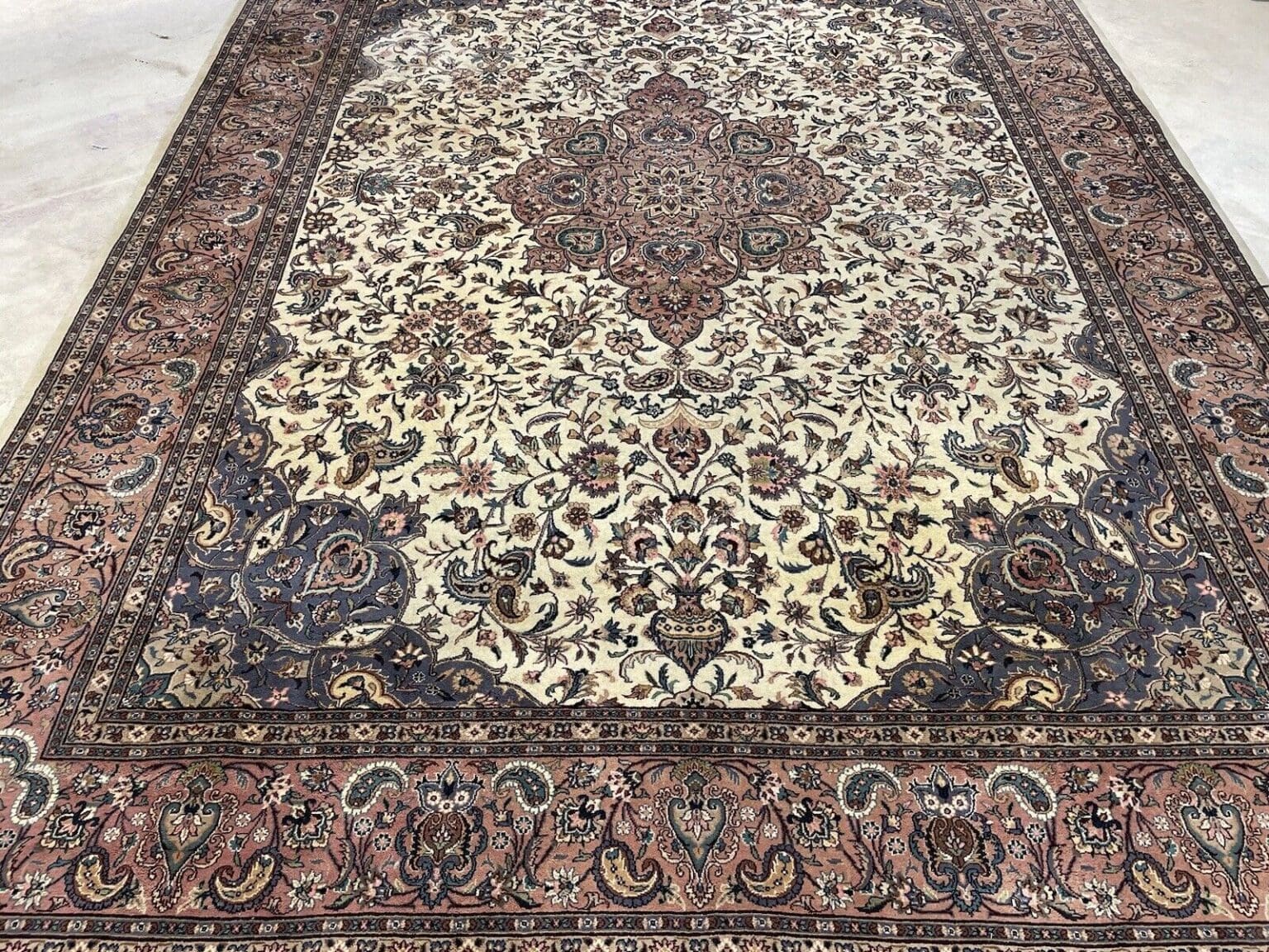 Perserteppich 350 x 250 cm Schurwolle handgeknüpft