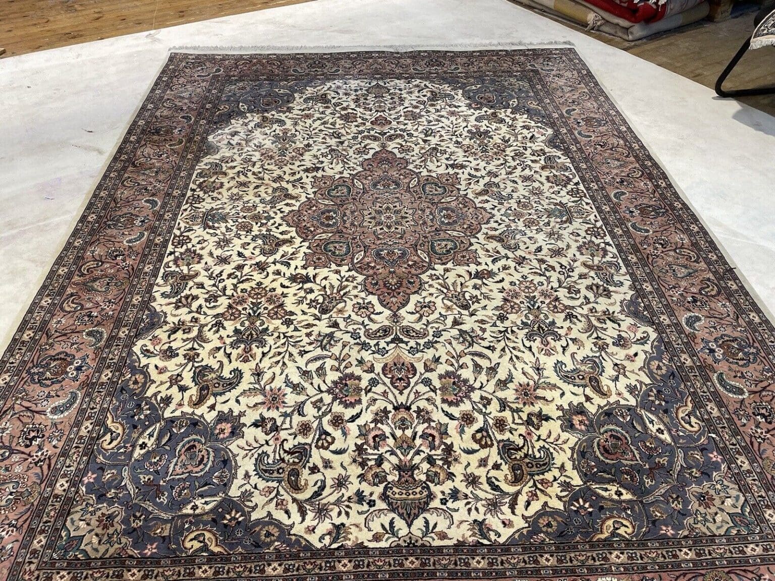 Perserteppich 350 x 250 cm Schurwolle handgeknüpft