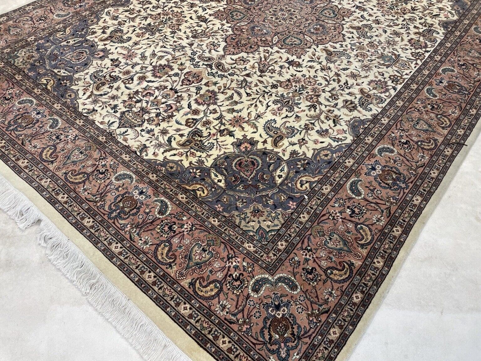 Perserteppich 350 x 250 cm Schurwolle handgeknüpft