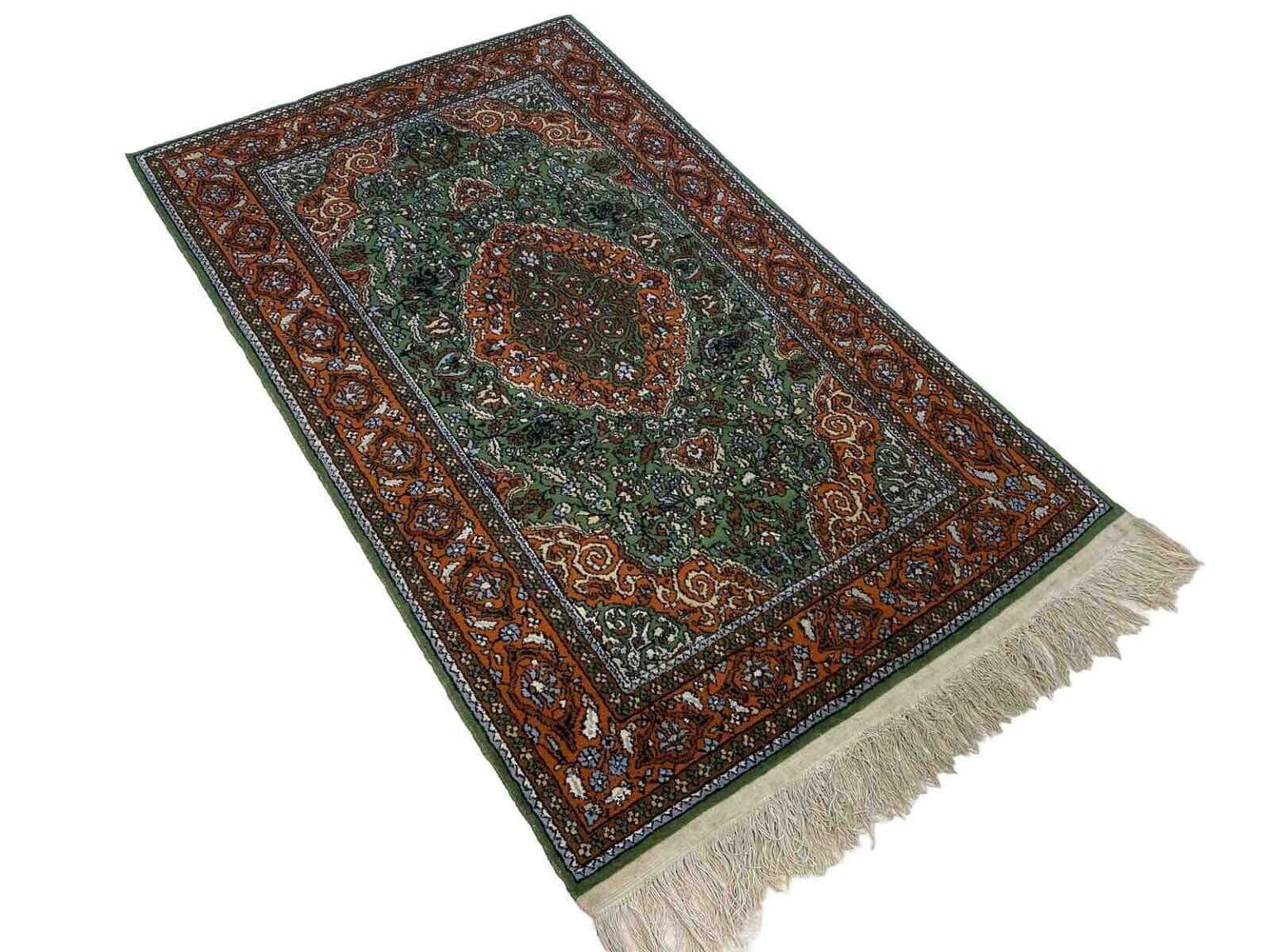 Perserteppich Kaschmir 150 x 90 cm Seide handgeknüpft