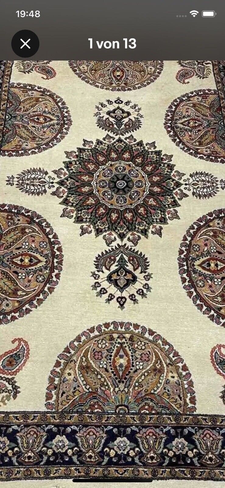 Orientteppich Kashmir 191 x 123 cm Wolle handgeknüpft