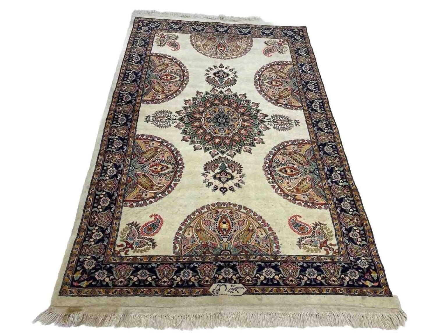 Orientteppich Kashmir 191 x 123 cm Wolle handgeknüpft