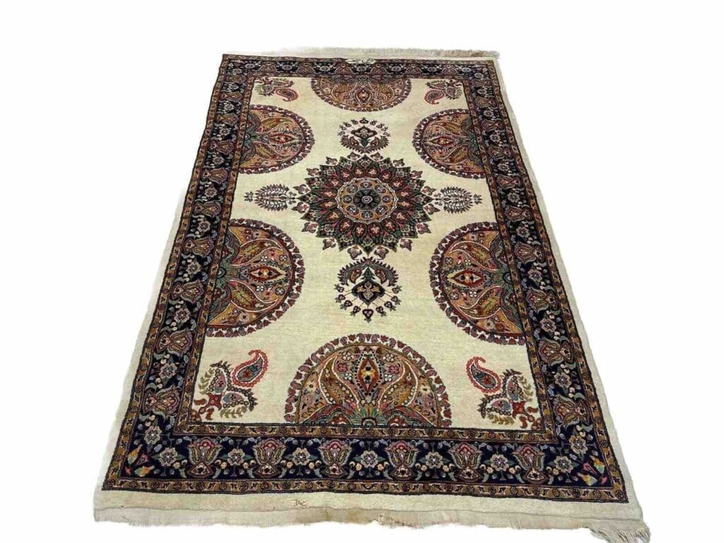 Orientteppich Kashmir 191 x 123 cm Wolle handgeknüpft