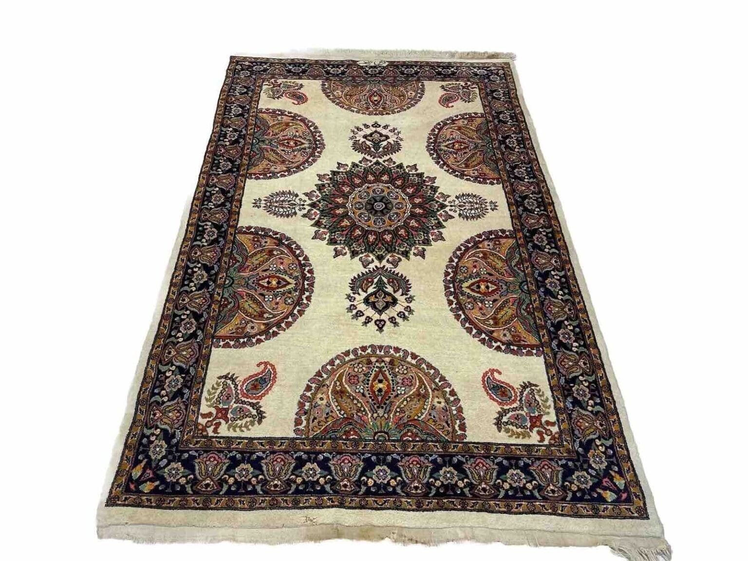 Orientteppich Kashmir 191 x 123 cm Wolle handgeknüpft