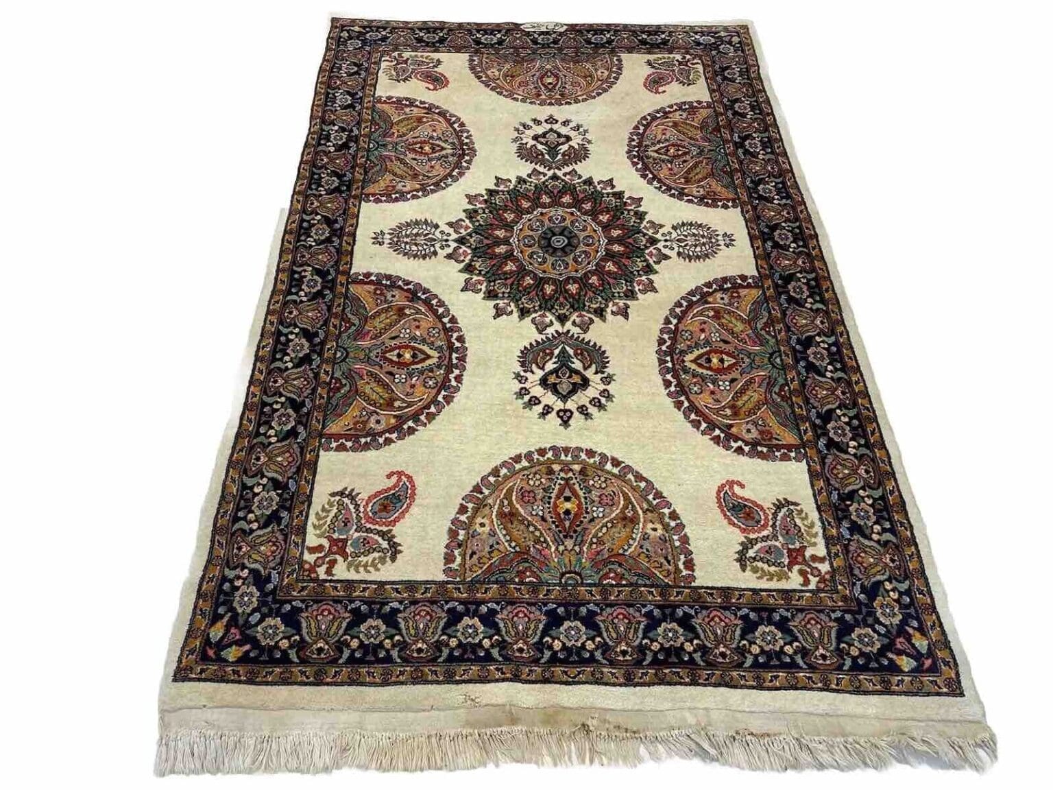 Orientteppich Kashmir 191 x 123 cm Wolle handgeknüpft