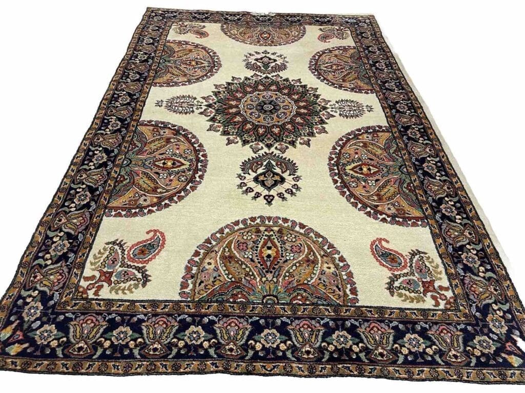 Orientteppich Kashmir 191 x 123 cm Wolle handgeknüpft