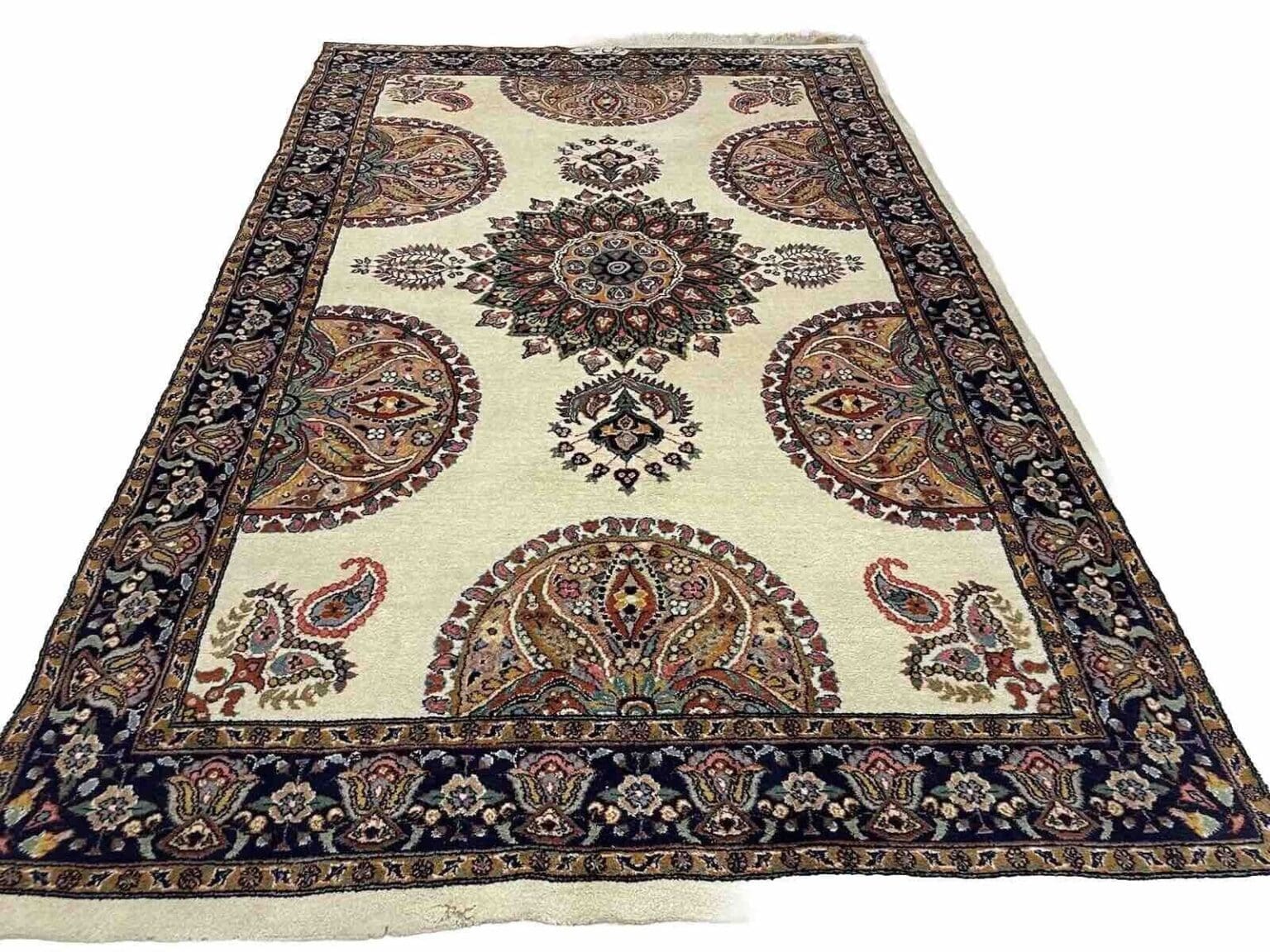 Orientteppich Kashmir 191 x 123 cm Wolle handgeknüpft