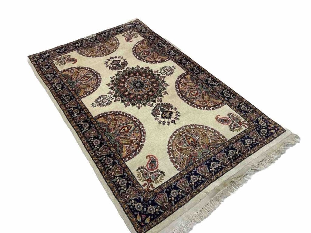 Orientteppich Kashmir 191 x 123 cm Wolle handgeknüpft